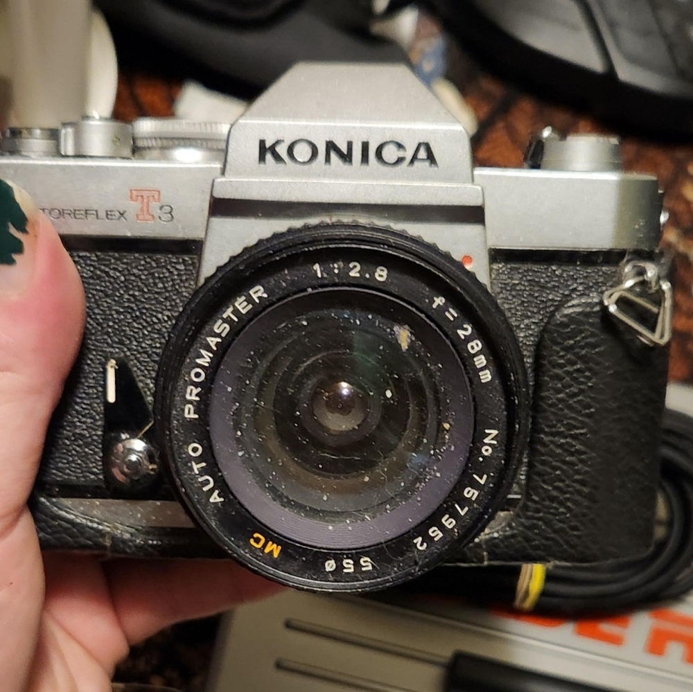 Vintage Konica Autoreflex T335mm with a Promaster 28mm Lens